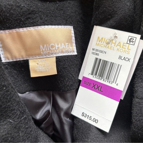 Michael Kors Black Wool Blend Coat - Picture 5 of 6